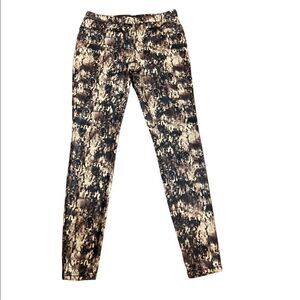 Hue Brown And Tan Print Pants, Size S